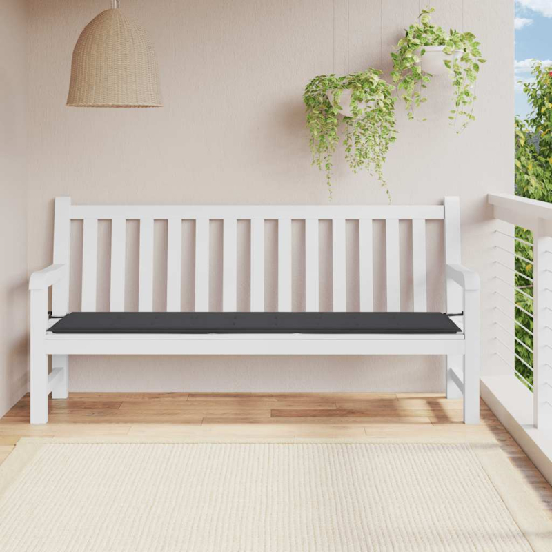 Gartenbank-Auflage Anthrazit 200x50x4 cm Oxford-Gewebe