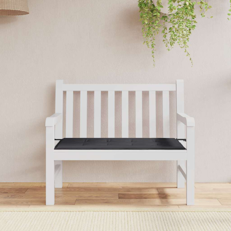 Gartenbank-Auflage Schwarz 100x50x4 cm Oxford-Gewebe