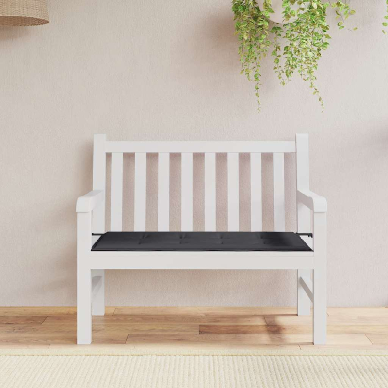 Gartenbank-Auflage Schwarz 120x50x4 cm Oxford-Gewebe