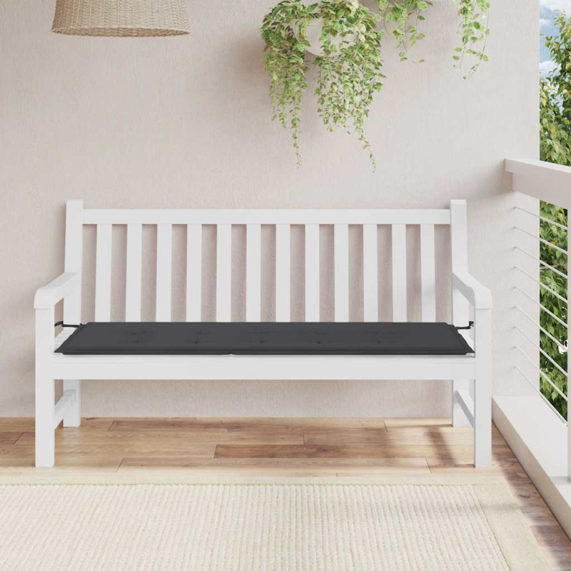 Gartenbank-Auflage Schwarz 150x50x4 cm Oxford-Gewebe
