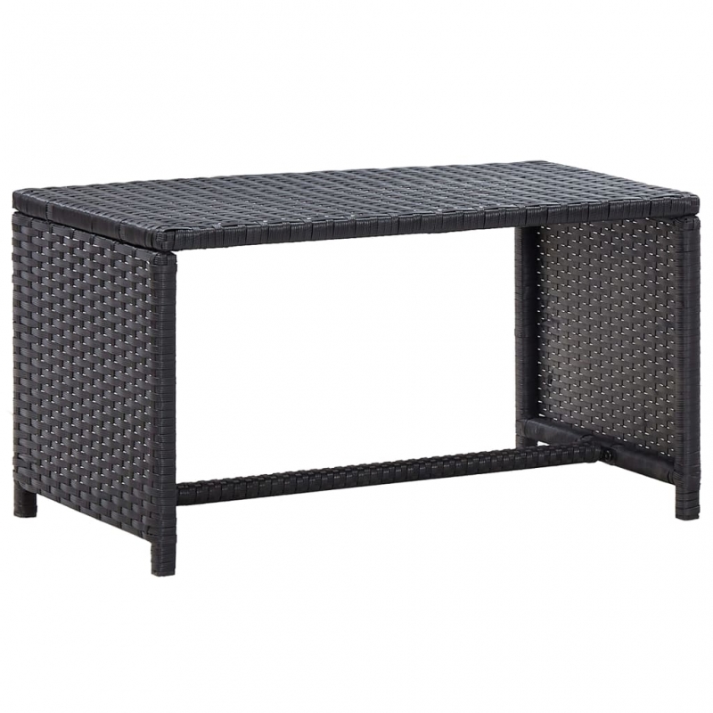 Couchtisch Schwarz 70×40×38 cm Poly Rattan