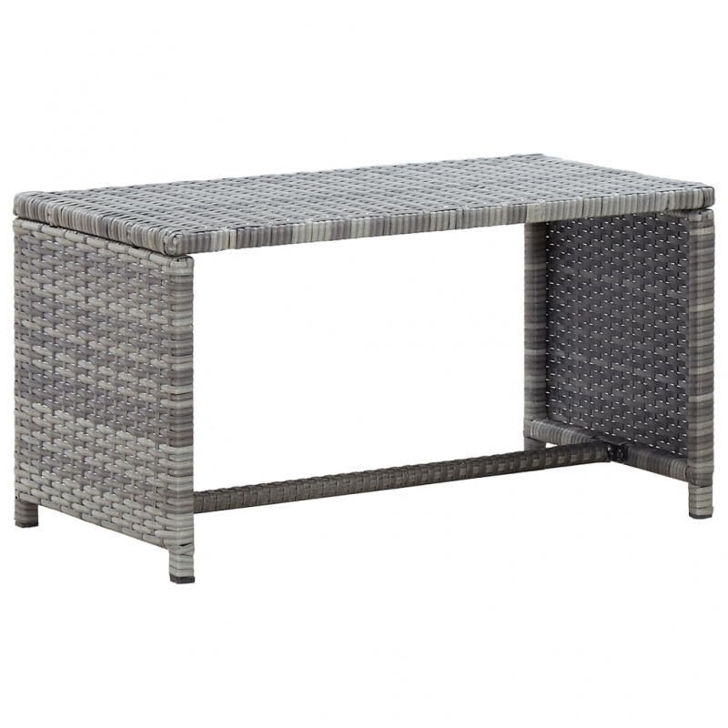 Couchtisch Anthrazit 70x40x38 cm Poly Rattan