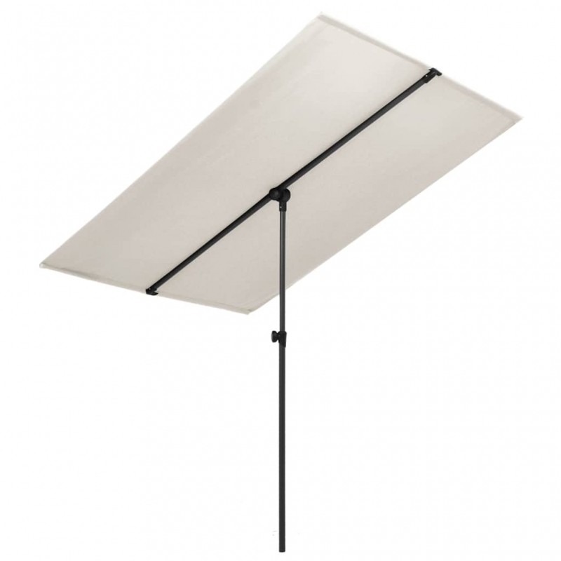 Sonnenschirm mit Aluminium-Mast 180x110 cm Sandweiß