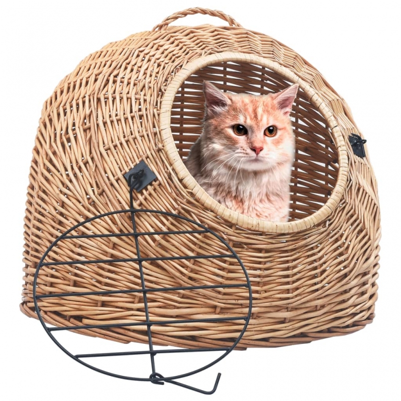 Katzen-Transportkorb 45x35x35 cm Natürliche Weide