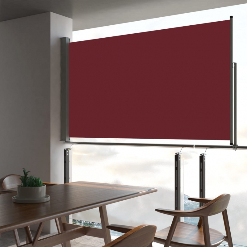 Ausziehbare Seitenmarkise 140 x 300 cm Rot