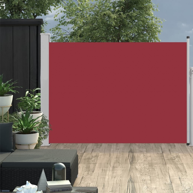 Ausziehbare Seitenmarkise 120×500 cm Rot