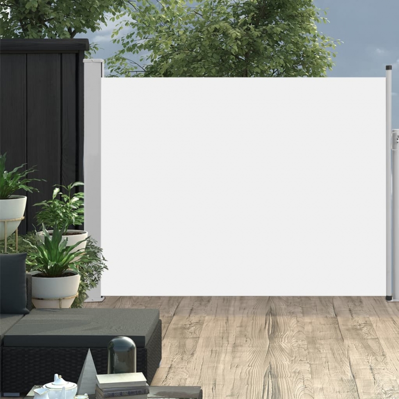 Ausziehbare Seitenmarkise 140×500 cm Creme