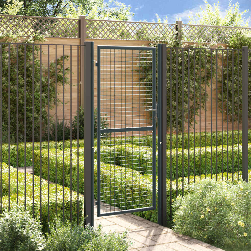 Mesh-Gartentor Verzinkter Stahl 100 x 250 cm Grau