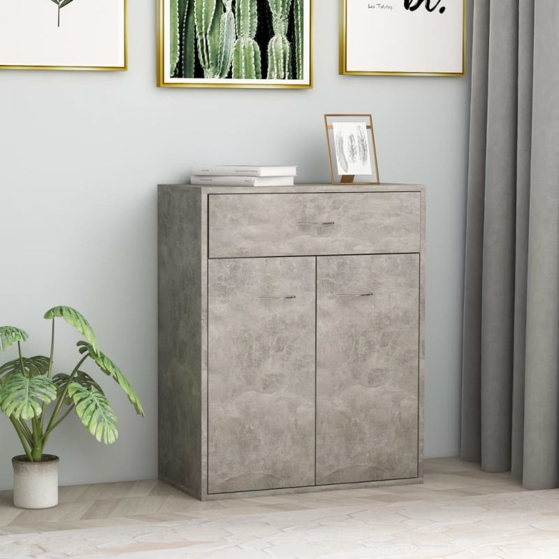 Sideboard Betongrau 60x30x75 cm Holzwerkstoff
