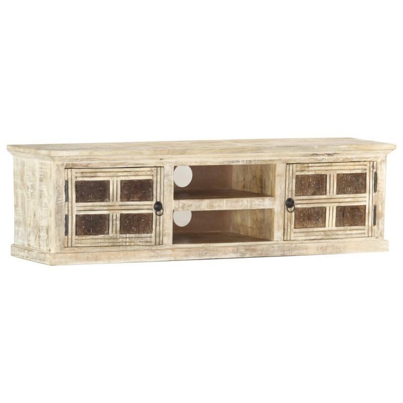 TV-Schrank 130×30×36 cm Massivholz Mango