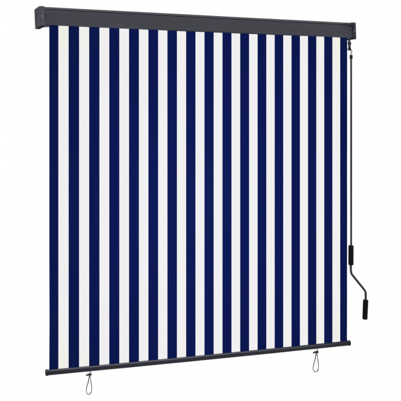 Außenrollo 170x250 cm Blau und Weiß