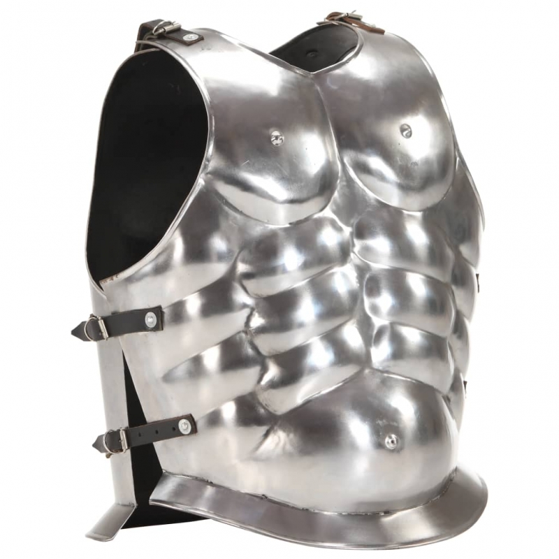 Römischer Soldaten-Brustpanzer Kürass Replik LARP Silbern Stahl