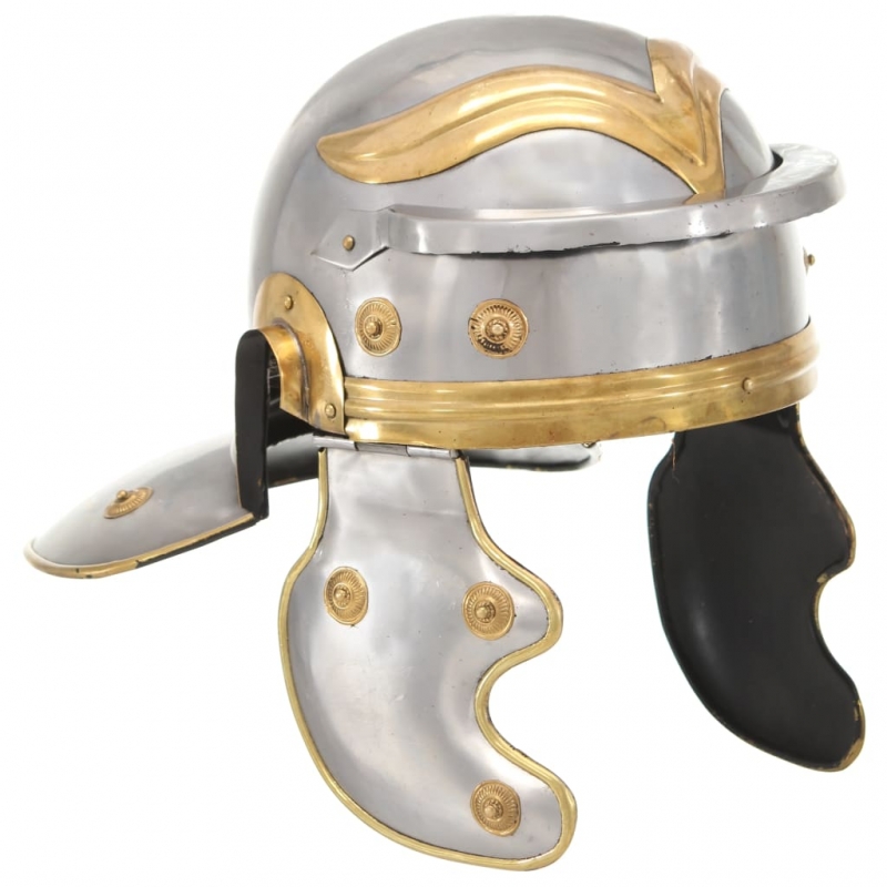 Römischer Soldaten-Helm Antik Replik für LARP Silbern Stahl