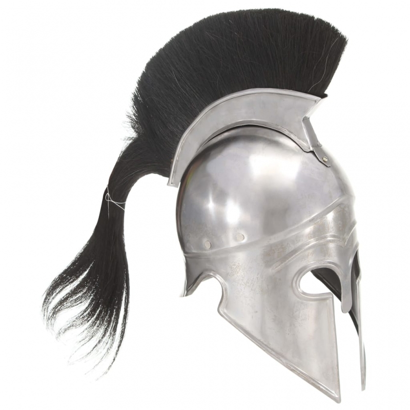 Griechischer Krieger-Helm Antik Replik für LARP Silbern Stahl
