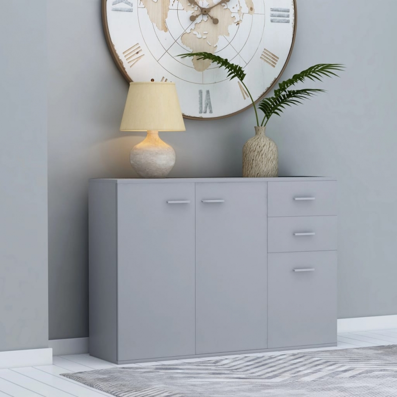 Sideboard Grau 105x30x75 cm Holzwerkstoff