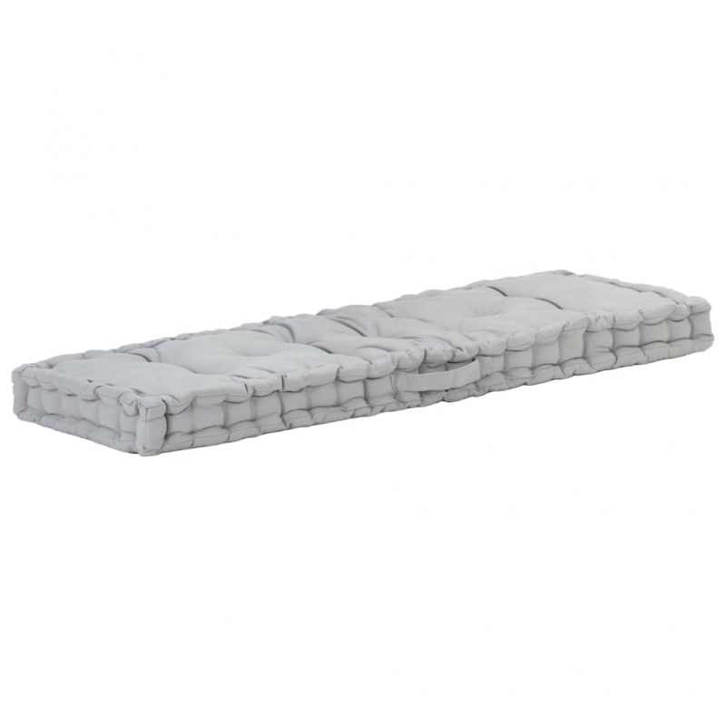 Palettenkissen Baumwolle 120×40×7 cm Grau