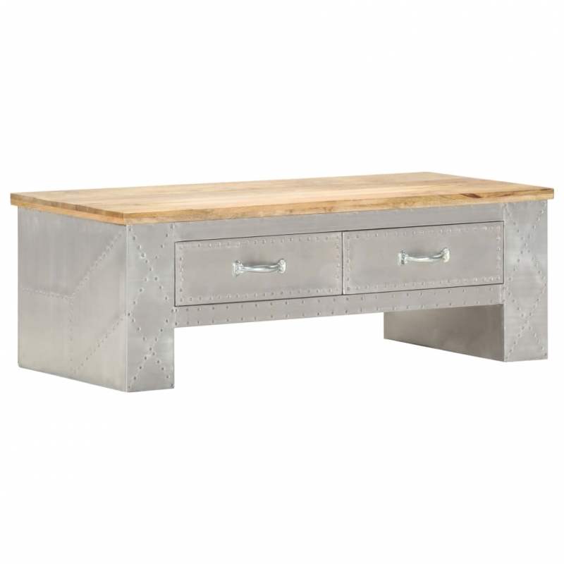 Aviator Couchtisch 100x50x36 cm Mango Massivholz