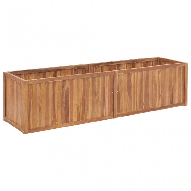 Garten-Hochbeet 200 x 50 x 50 cm Massivholz Teak