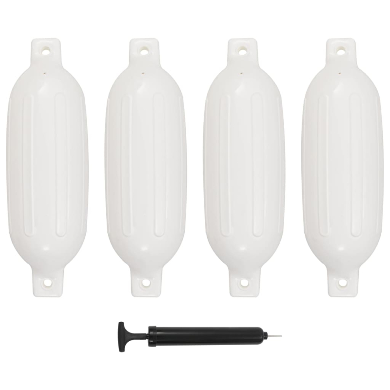 Bootsfender 4 Stk. Weiß 58,5x16,5 cm PVC