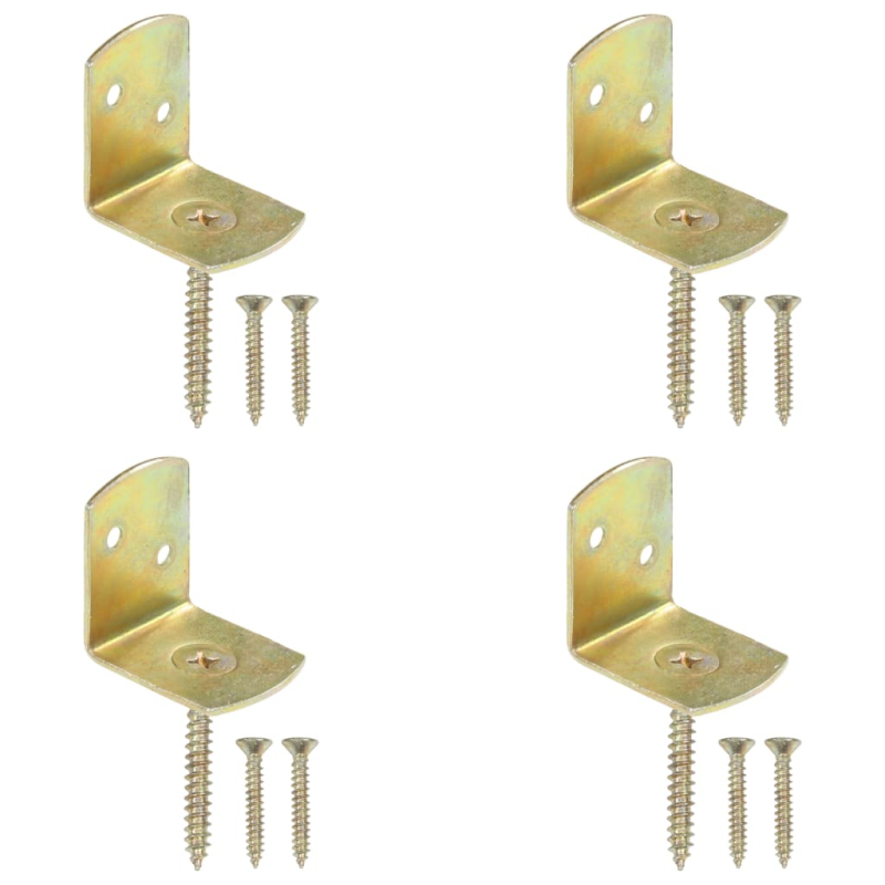 Flechtzaunhalter 4 Stk. L-Form Verzinktes Metall