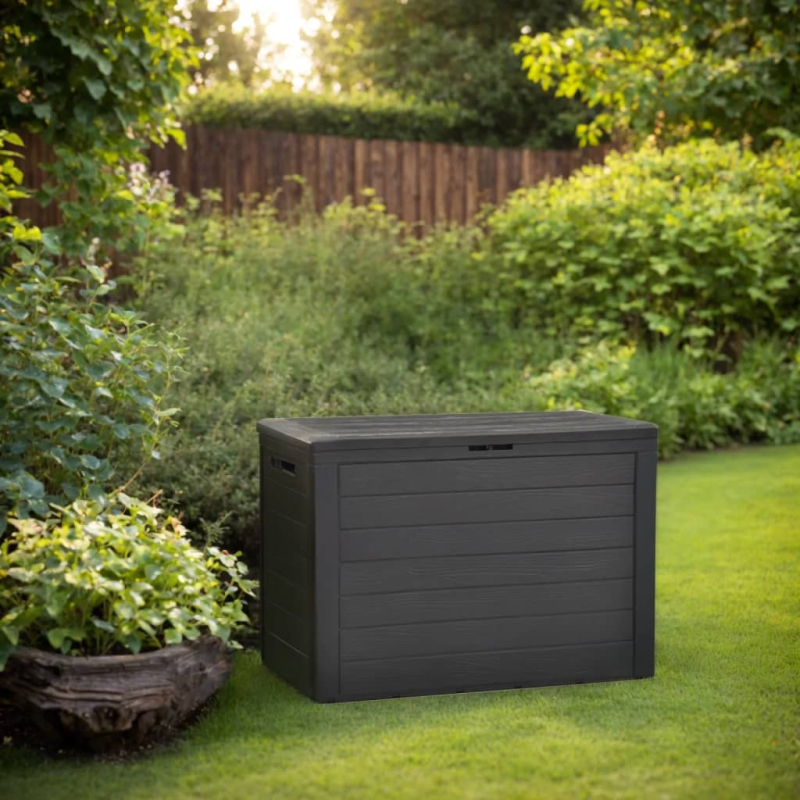 Gartentruhe Anthrazit 78x44x55 cm