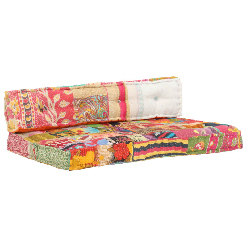 Palettensofa-Auflage Mehrfarbig Stoff Patchwork