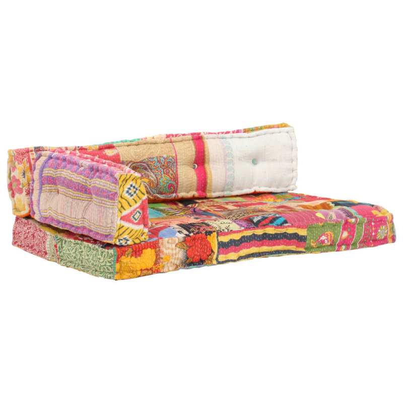 Palettensofa-Auflage Mehrfarbig Stoff Patchwork