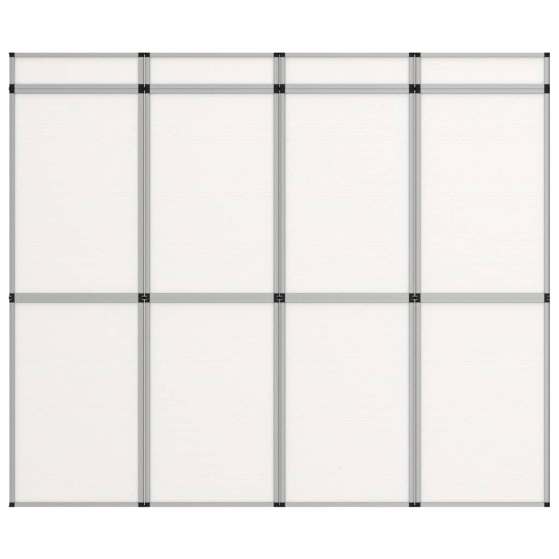 12-Panel Messewand Faltdisplay 242×200 cm Weiß