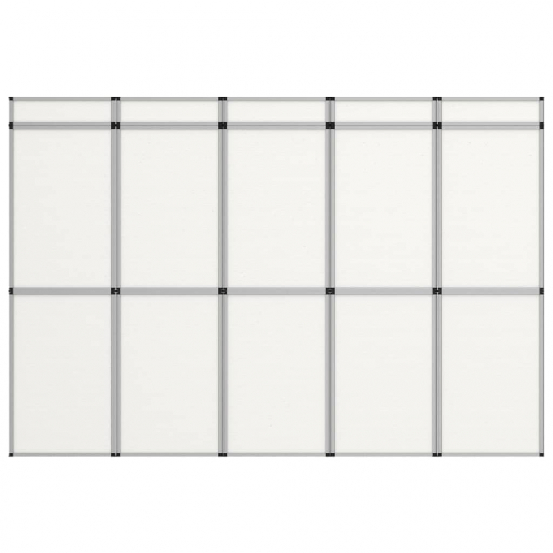 15-Panel Messewand Faltdisplay 302×200 cm Weiß