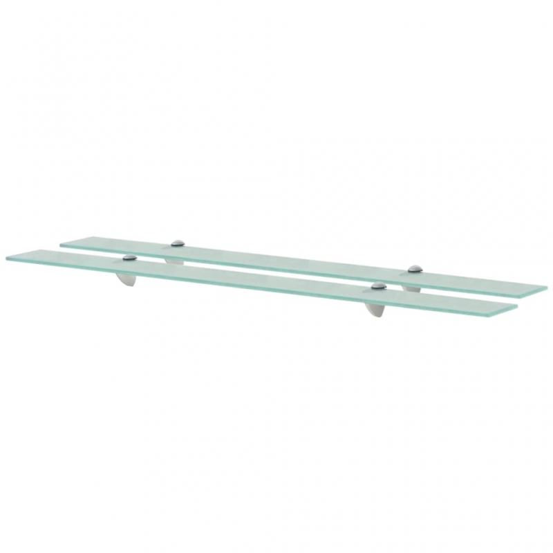 Schweberegale 2 Stk. Glas 100x10 cm 8 mm