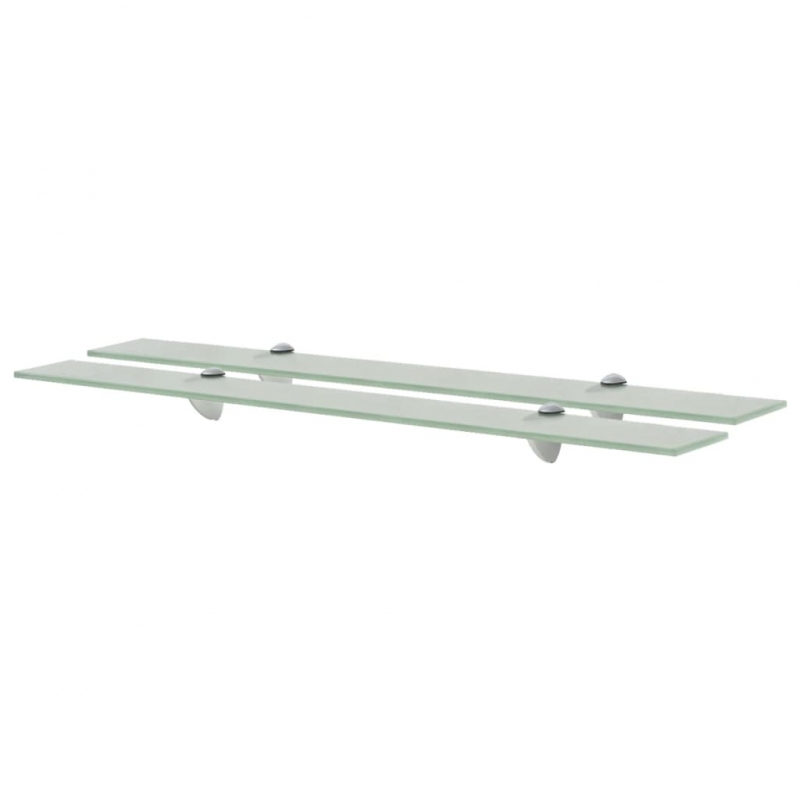 Schweberegale 2 Stk. Glas 80x10 cm 8 mm