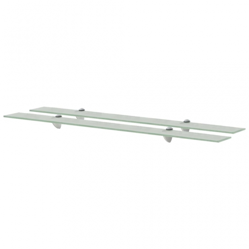 Schweberegale 2 Stk. Glas 100x10 cm 8 mm