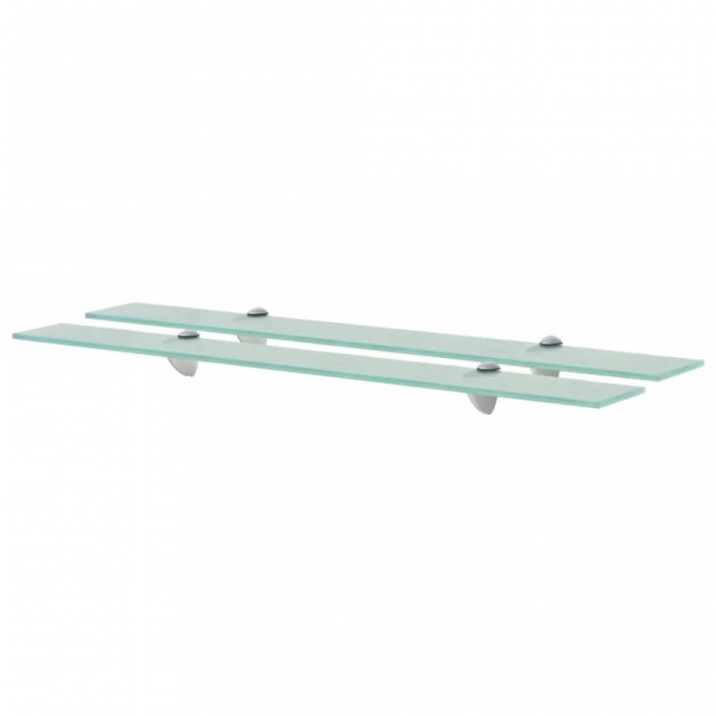 Schwebende Regale 2 Stk. Glas 80x20 cm 8 mm