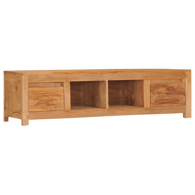 TV-Schrank 135x30x35 cm Massivholz Teak