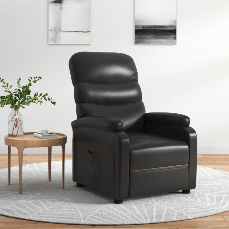 Relaxsessel Schwarz Kunstleder