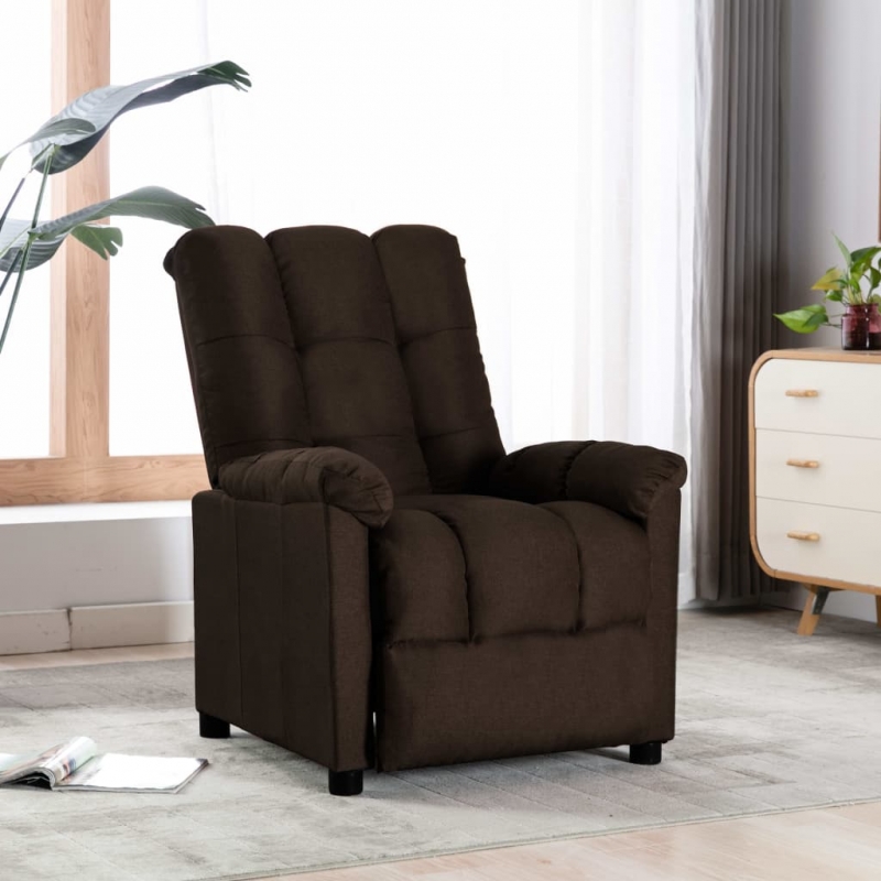 Relaxsessel Dunkelbraun Stoff