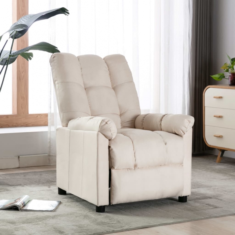 Relaxsessel Creme Stoff