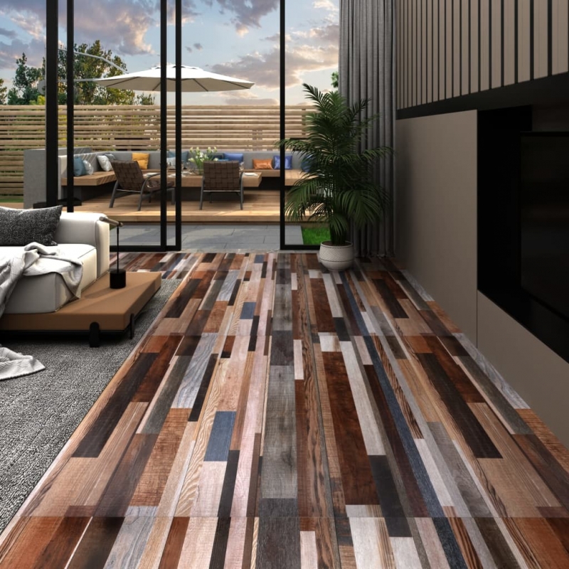 146565 PVC Flooring Planks 5,02 m² 2 mm Self-adhesive Multicolour