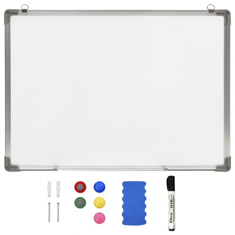 Magnetisches Whiteboard Weiß 90 x 60 cm Stahl