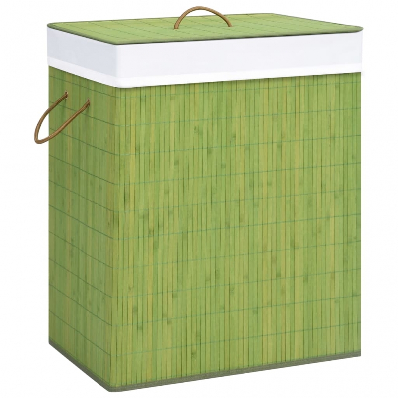 Bambus-Wäschekorb Grün 100 L