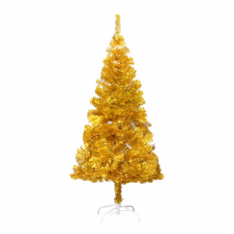 Künstlicher Weihnachtsbaum mit Ständer Gold 150 cm PET