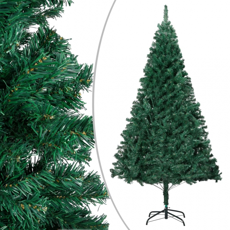 Künstlicher Weihnachtsbaum mit Dicken Zweigen Grün 150 cm PVC