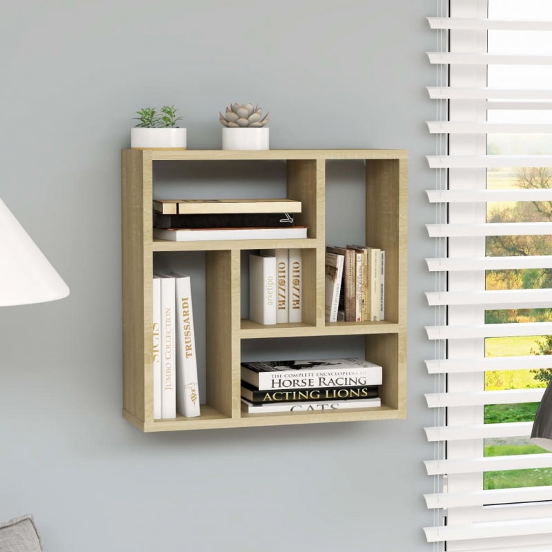 Wandregal Sonoma-Eiche 45,1x16x45,1 cm Holzwerkstoff