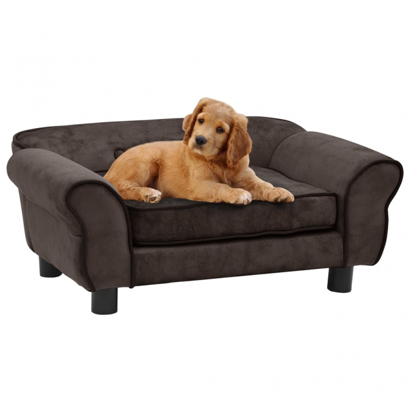 Hundesofa Braun 72x45x30 cm Plüsch