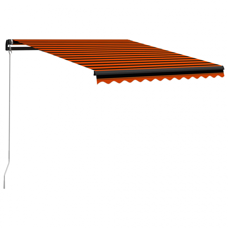 Einziehbare Markise Handbetrieben 300 x 250 cm Orange und Braun