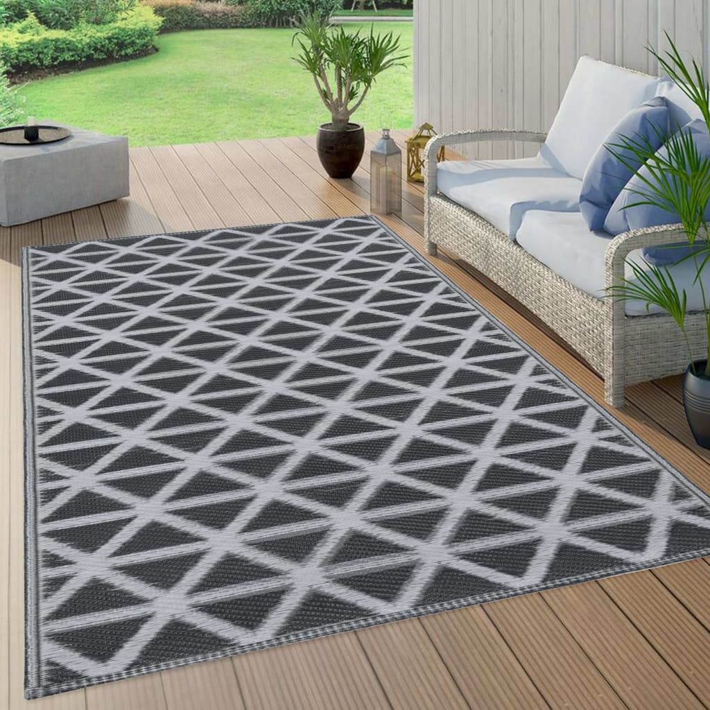 Outdoor-Teppich ARAKIL Schwarz 80x150 cm PP