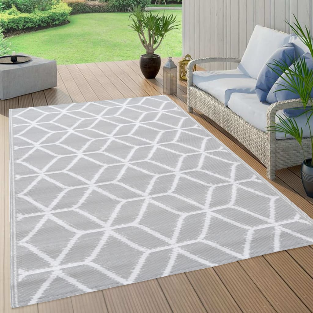 Outdoor-Teppich Grau 80x150 cm PP