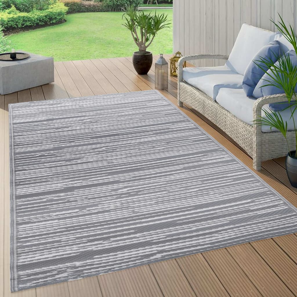 Outdoor-Teppich Grau 80x150 cm PP