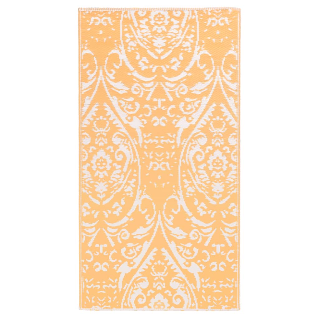 Outdoor-Teppich ARAKIL Orange und Weiß 190x290 cm PP