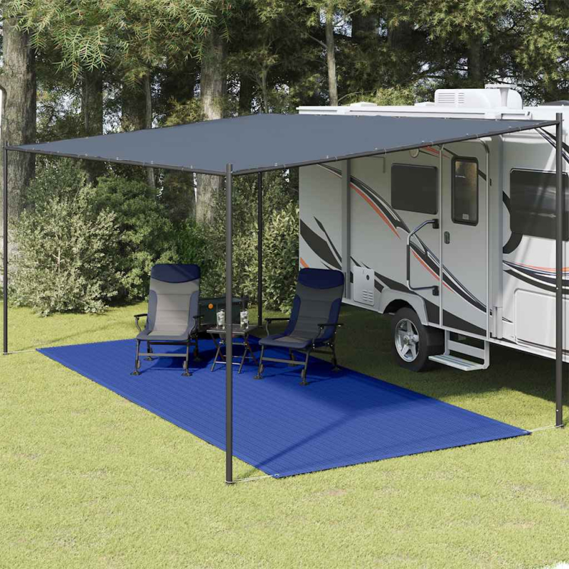 Zeltteppich 250x600 cm Blau HDPE